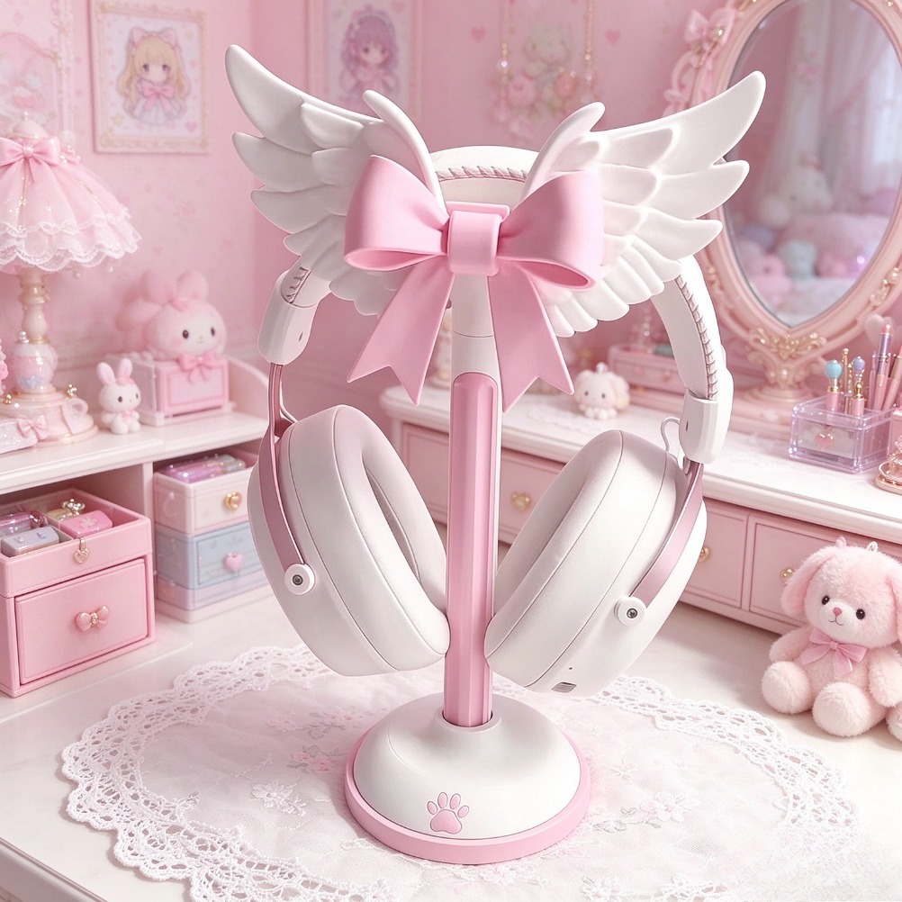 Angel Wing Bow Headset Holder  - Accessories For Your Gaming Room review and price