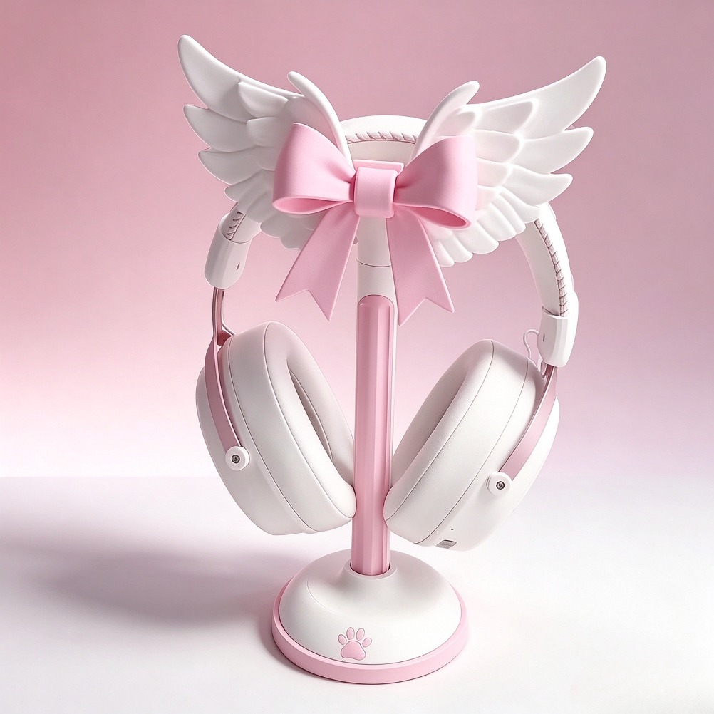 Angel Wing Bow Headset Holder  - Accessories For Your Gaming Room review and price