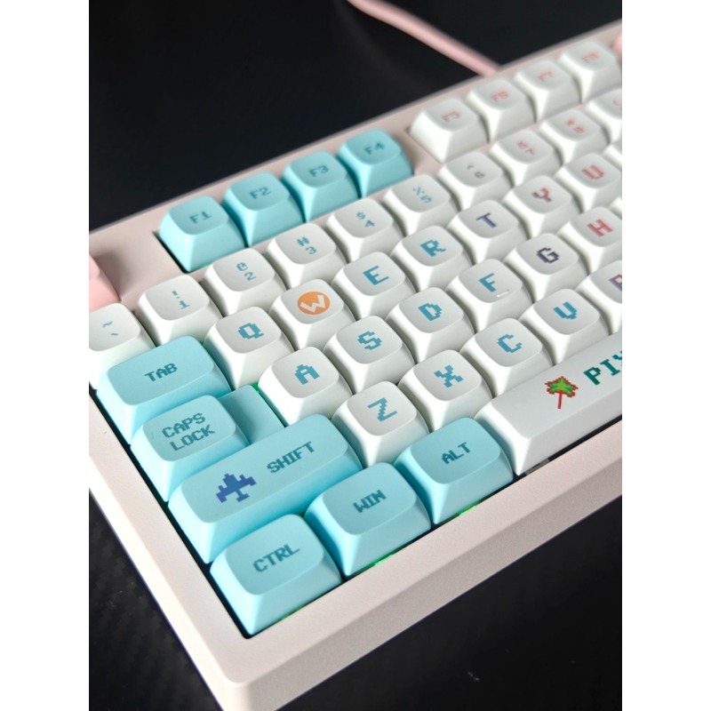 Pixel Style Themed Keycaps XDA - Gaming Accessories Aesthetic review and price