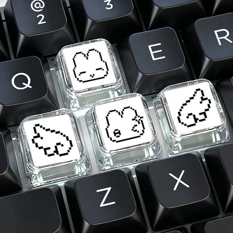 4pcs Cute Pixel Rabbit Express - Gaming Accessories Aesthetic review and price