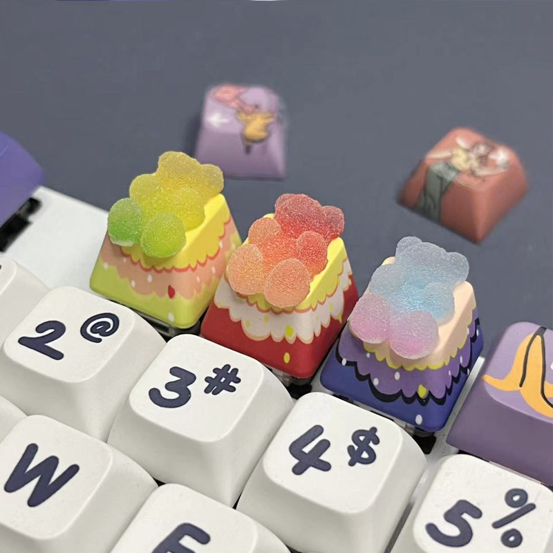 Bear Keycaps Backlight Cherry  - Gaming Accessories Aesthetic review and price